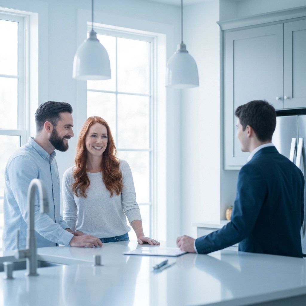 Couple reviewing conventional loan options